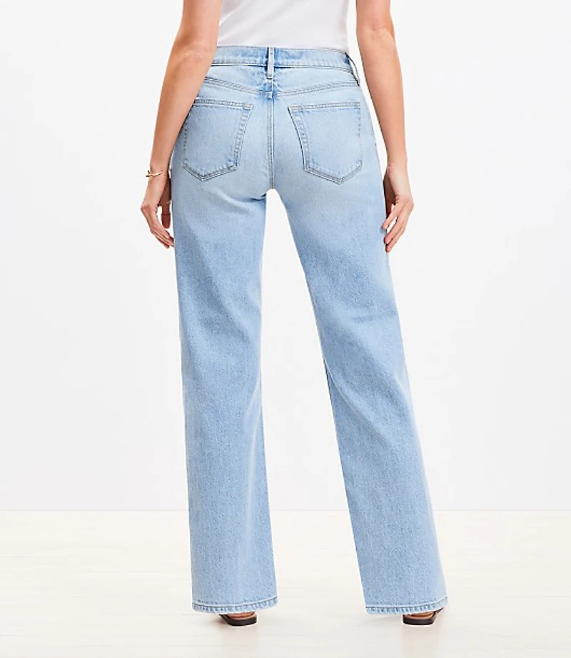 Curvy Mid Rise Relaxed Straight Jeans Wash