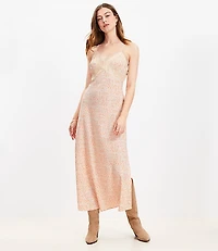 Petite Paisley Lace Trim Midi Slip Dress