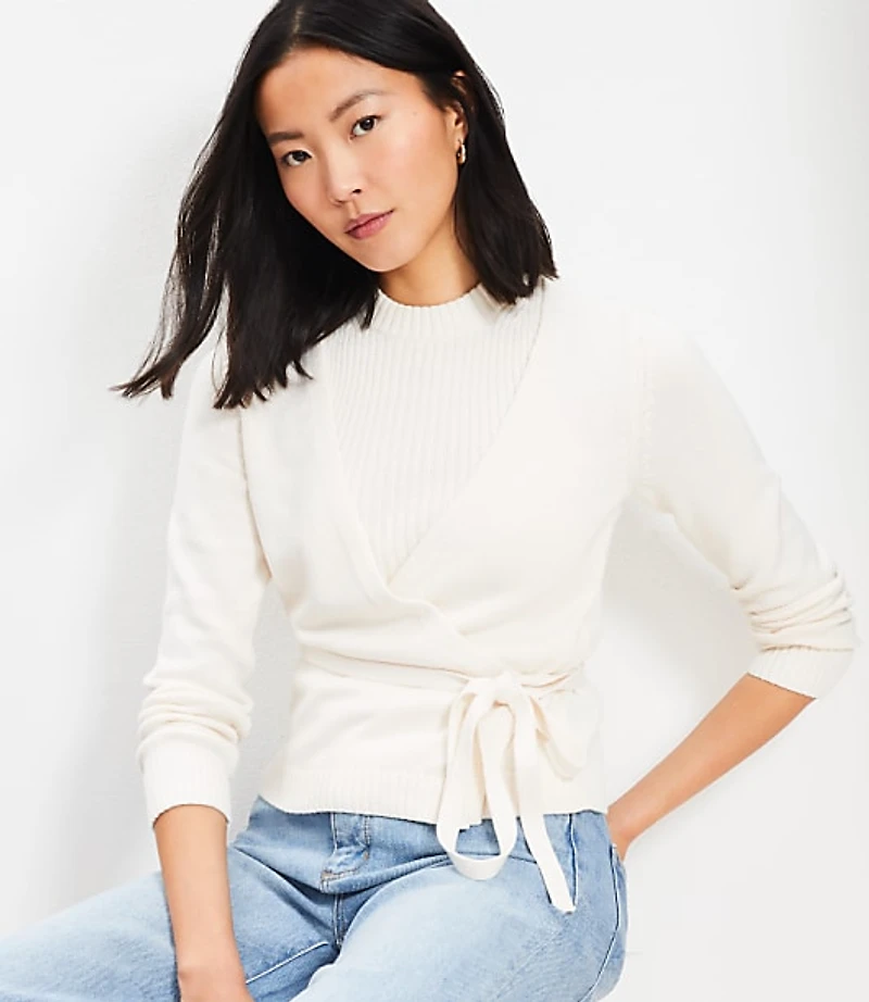 Layered Wrap Sweater