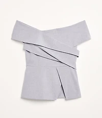 LOFT Versa Seasonless Stretch Asymmetrical Off The Shoulder Top