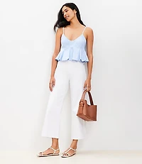 Striped Poplin Pleated Flare Cami