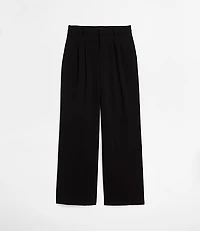 Petite LOFT Versa Seasonless Stretch Double Pleat Wide Leg Pants
