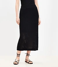 Petite Textured Midi Sweater Skirt