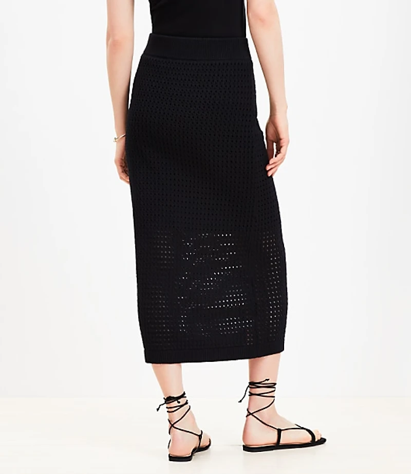 Petite Textured Midi Sweater Skirt