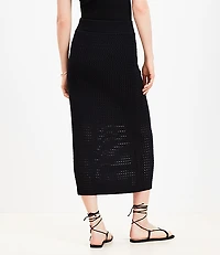 Petite Textured Midi Sweater Skirt
