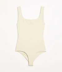 Petite LOFT Versa Ribbed Square Neck Bodysuit