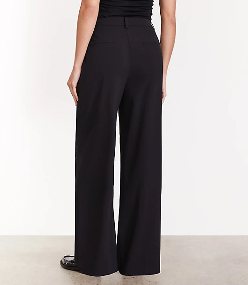 Curvy LOFT Versa Seasonless Stretch Double Pleat Wide Leg Pants