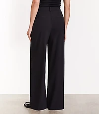 Curvy LOFT Versa Seasonless Stretch Double Pleat Wide Leg Pants