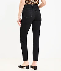 High Rise Slim Jeans Washed Black