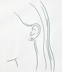 Demi Fine Pave Heart Stud Earrings