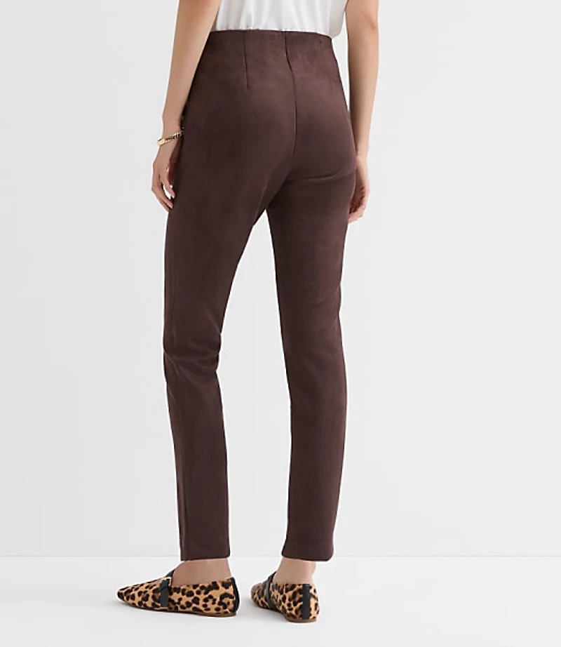 Petite Faux Suede Leggings