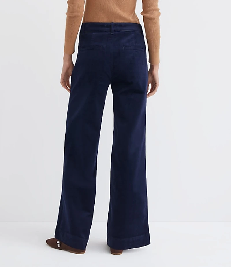 Curvy Palmer Wide Leg Pants Brushed Corduroy