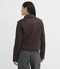 Faux Suede Moto Jacket