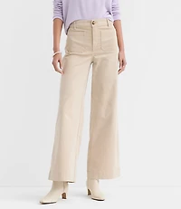 Petite Palmer Wide Leg Pants Brushed Corduroy