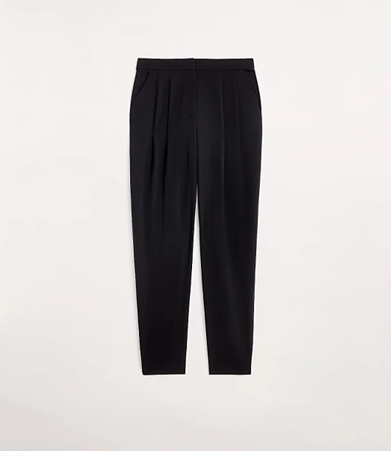 Petite Curvy LOFT Versa Seasonless Stretch Double Pleat Taper Pant