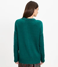 Rib Trim Tunic Sweater