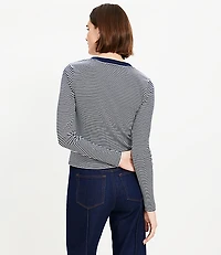 Striped Pocket Cardigan Top