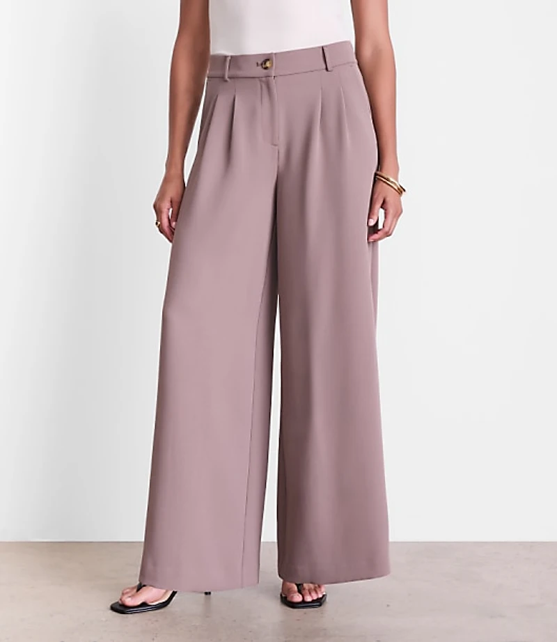 Tall LOFT Versa Crepe Drape Palazzo Pant