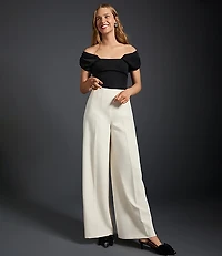 Darted Palazzo Pants Doubleface
