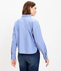 Sparkle Striped Poplin Modern Shirt