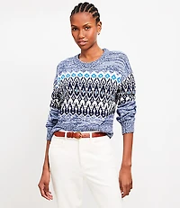 Sparkle Marled Fair Isle Sweater