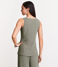 LOFT Versa Crepe Drape High Neck Vest