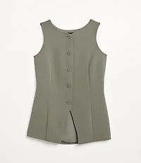 LOFT Versa Crepe Drape High Neck Vest