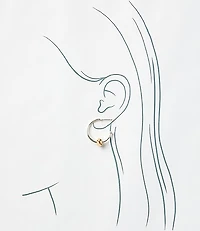 Mixed Metal Knot Hoop Earrings
