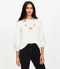 Mosaic Cutout Sweatshirt