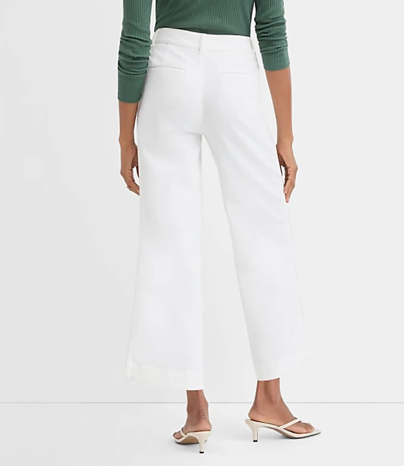 Curvy Palmer Wide Leg Crop Pants Twill
