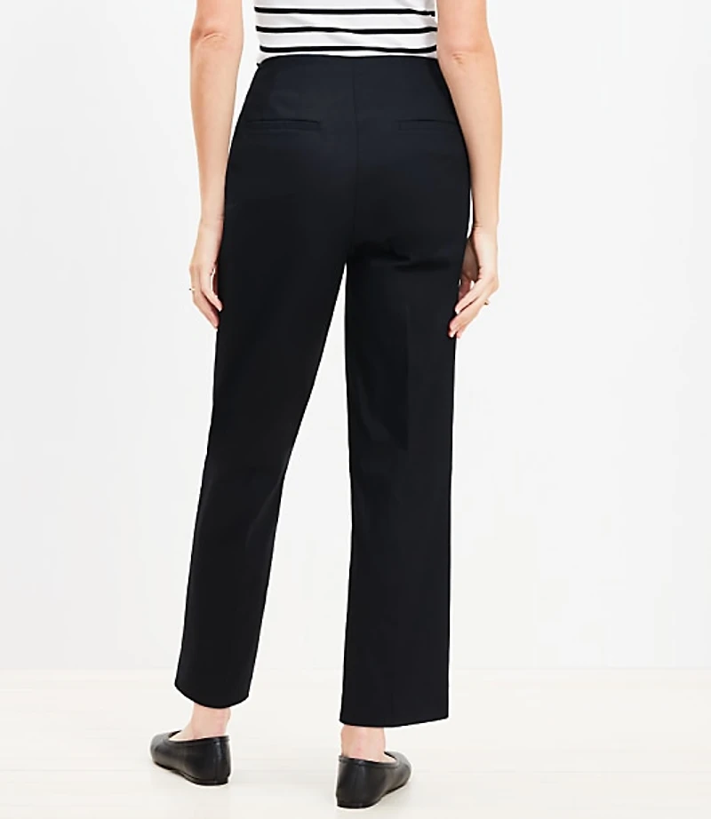 Curvy Darted Straight Pants Twill