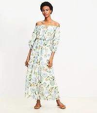 Floral Off The Shoulder Maxi Dress