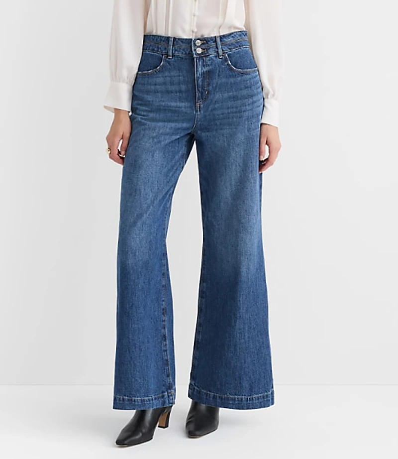 Palazzo Jeans Classic Mid Wash