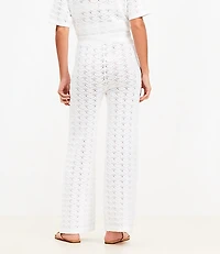 LOFT Beach Pointelle Wide Leg Pants