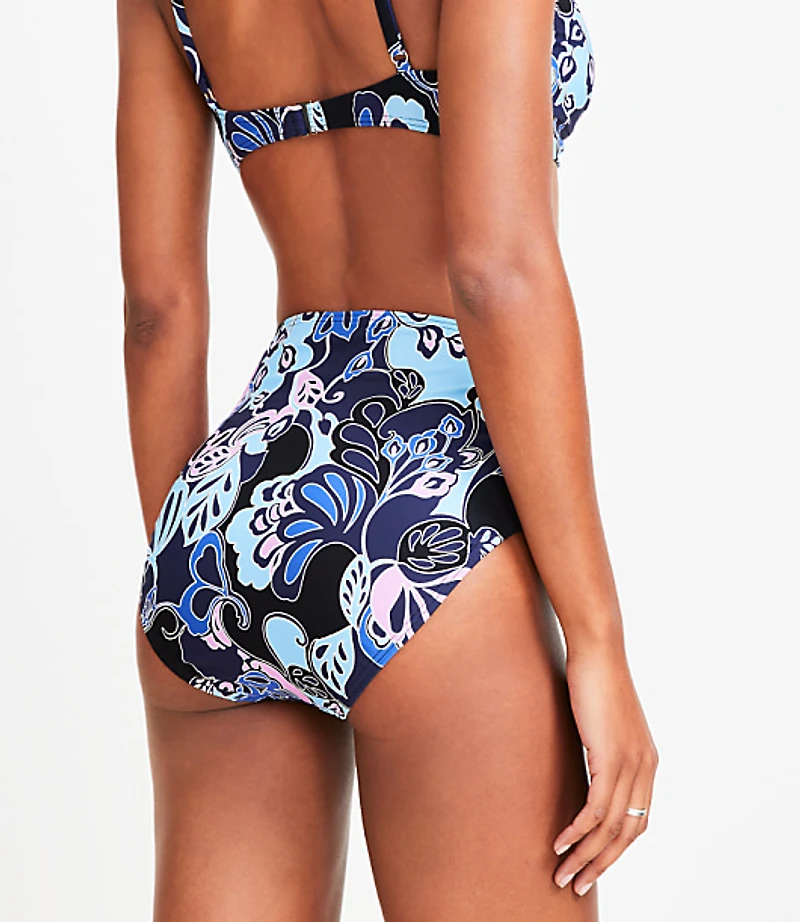 LOFT Beach Floral High Waist Bikini Bottom