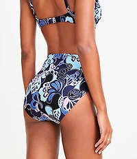 LOFT Beach Floral High Waist Bikini Bottom
