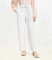 Belted Barrel Pants