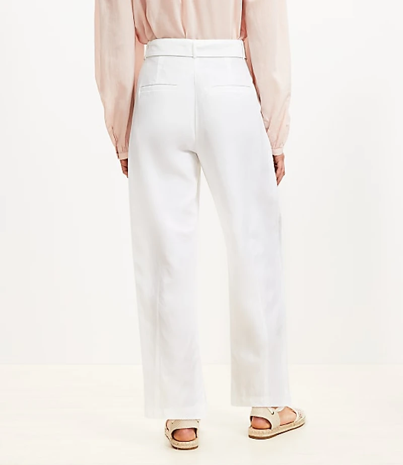 Belted Barrel Pants