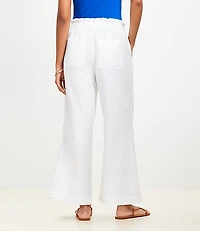 Breezy Wide Leg Ankle Pants in Linen Cotton