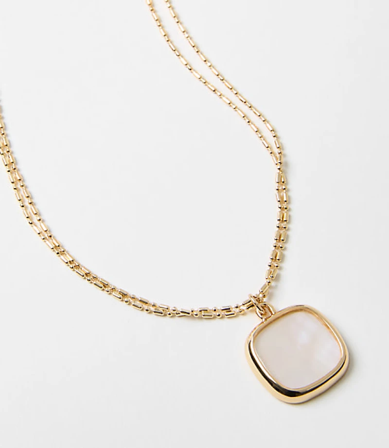 Double Chain Pendant Necklace