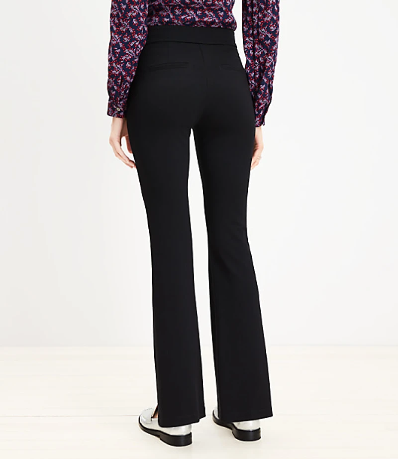Split Hem Flare Pants in Twill
