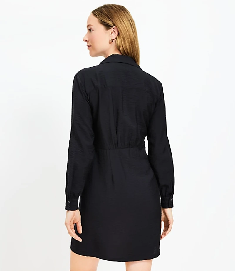 Dahlia Tie Front Mini Shirtdress
