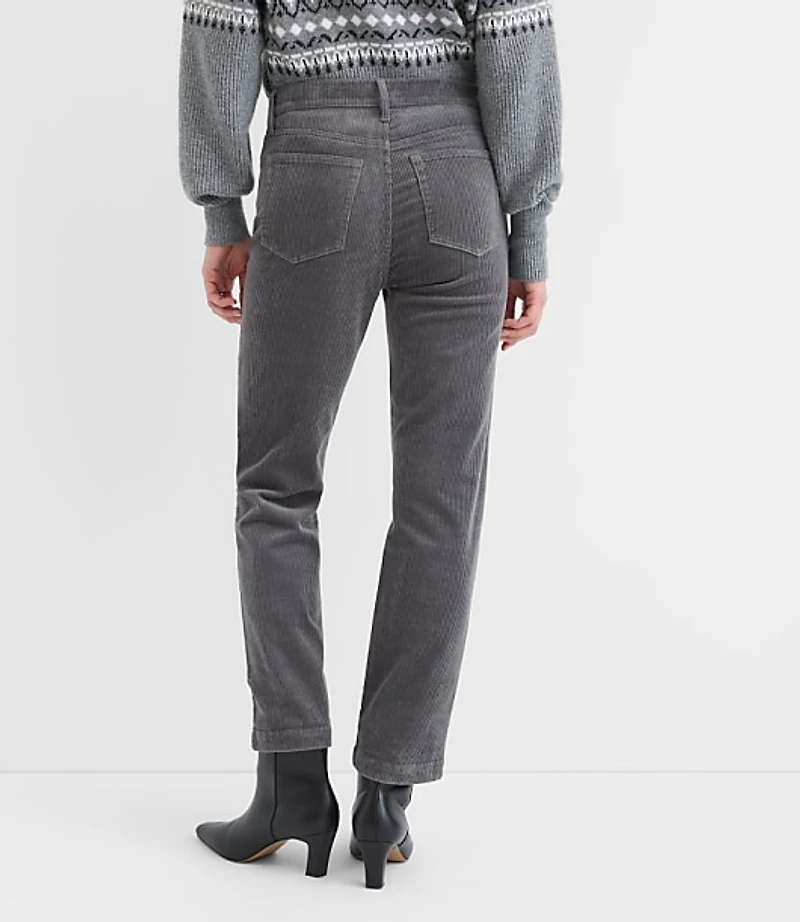 Petite Curvy Straight Corduroy Pants