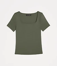 LOFT Versa 360 Knit Square Neck Tee