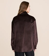 Lou & Grey Ribbed Velour Shirt Jacket