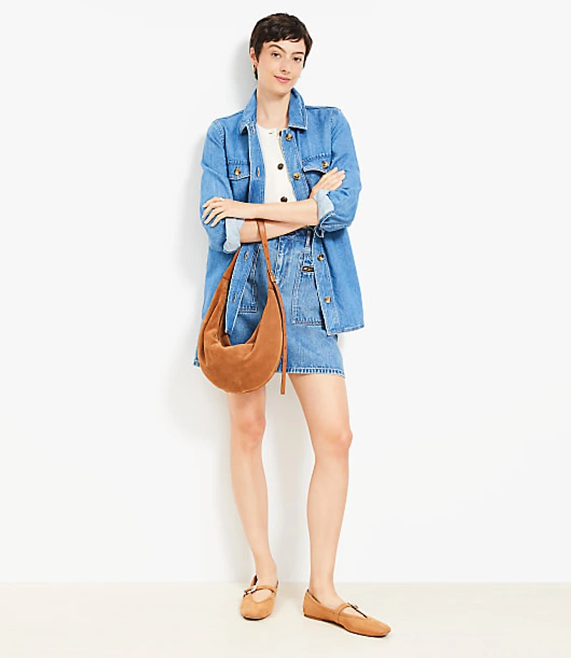 Denim Shirt Jacket Classic Mid Wash