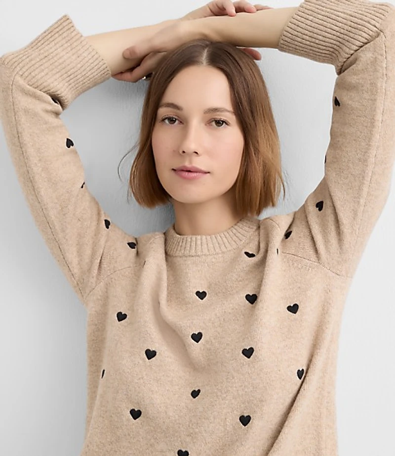 Mini Heart Embroidered Sweater