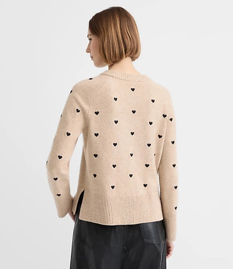 Mini Heart Embroidered Sweater