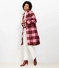 Petite Plaid Boucle Modern Coat