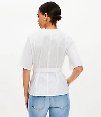 Pleated Belted Top